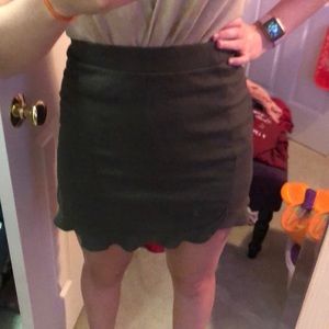 Loft Army Green Skirt